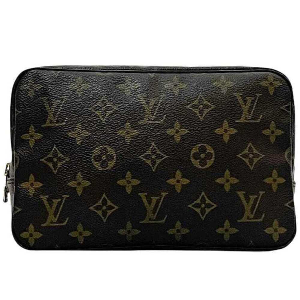 Louis Vuitton Pouch Clutch Trousse Toilette Brown Monogram Clutch Bag Canvas Zip